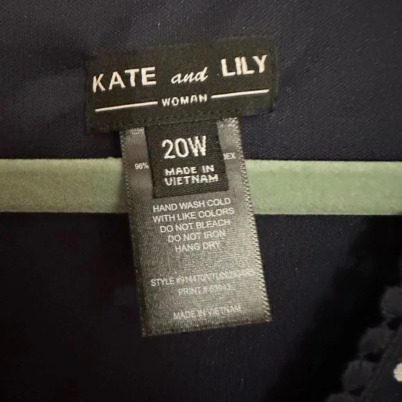 Chic Navy Polka Dot Maxi Dress 2x 20W Plus Size - Picture 3 of 3